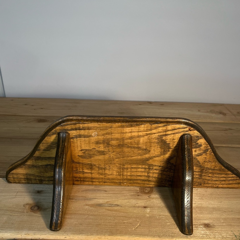 Vintage Solid Wood Shelf Small Cottagecore Farmhouse Rustic Decor 16 1/2” X 5”.